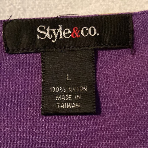 Style & Co. Woman Multi Color 3/4 Sleeve Top - Picture 5 of 6